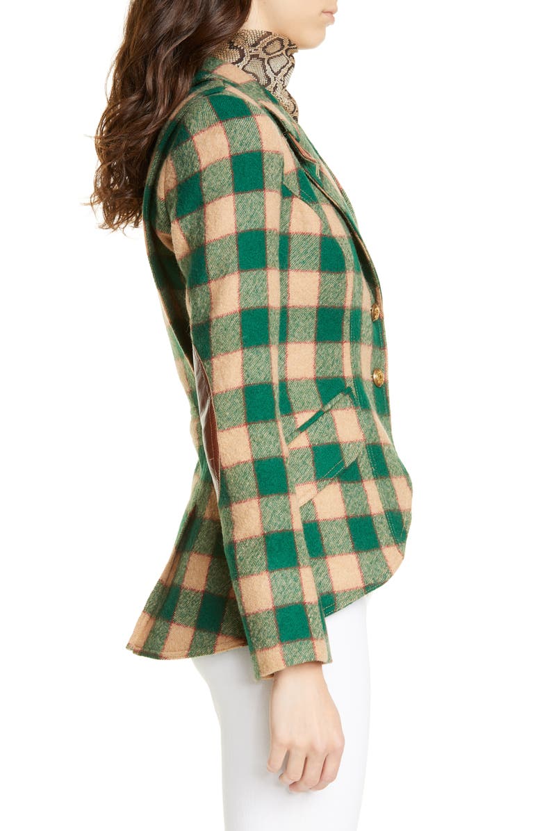 Smythe Plaid Wool Hunting Jacket, Alternate, color, Kelly Green Buffalo Check