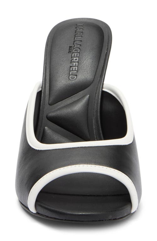 Shop Karl Lagerfeld Paris Chatura Slide Sandal In Black/bright White