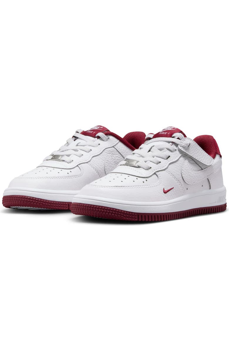 Nike Air Force 1 Low EasyOn Sneaker, Main, color, White/ White/ Team Red