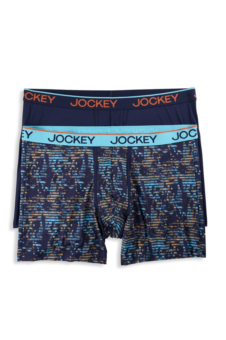 Big & Tall 2-pk Chafe-Proof Micro Boxer Briefs V1, Main, color, LIGHT TRAILS