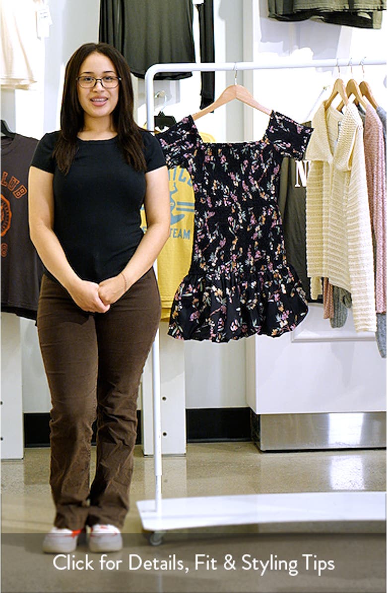 Lewis Smocked Off the Shoulder Minidress, sales video thumbnail