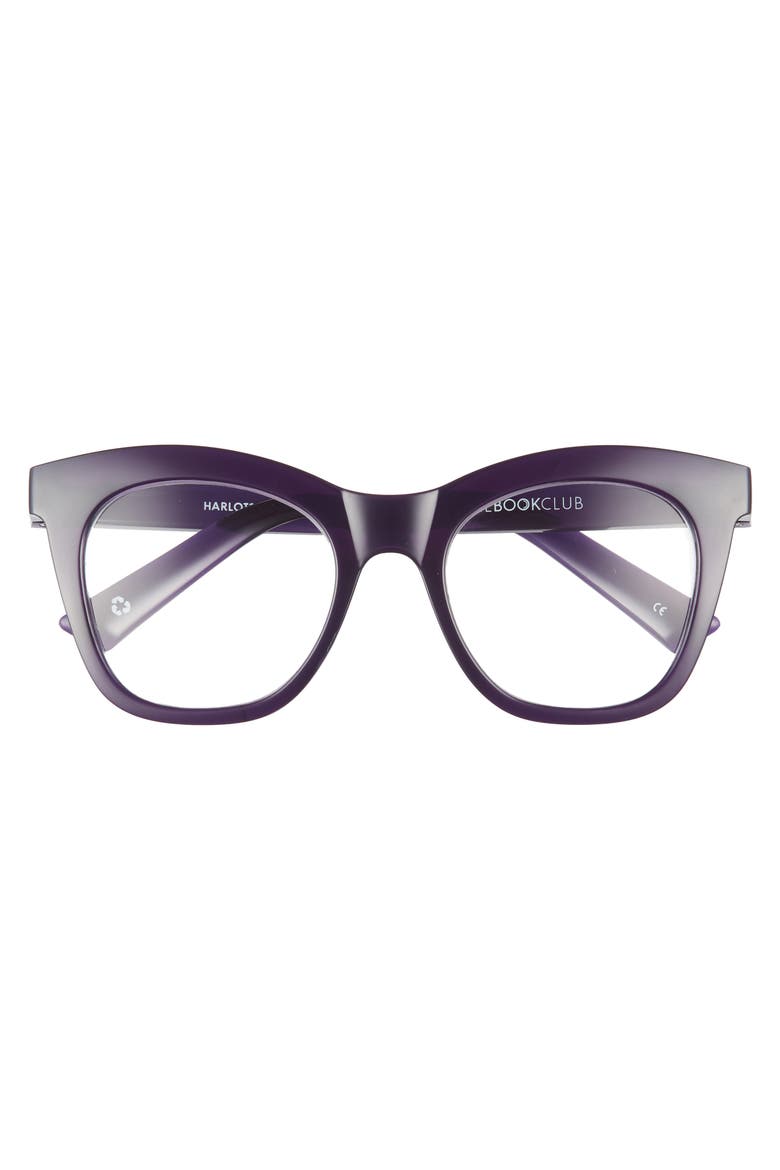 Harlot's Bed 51mm Blue Light Blocking Reading Glasses, Alternate, color, DEEP PURPLE