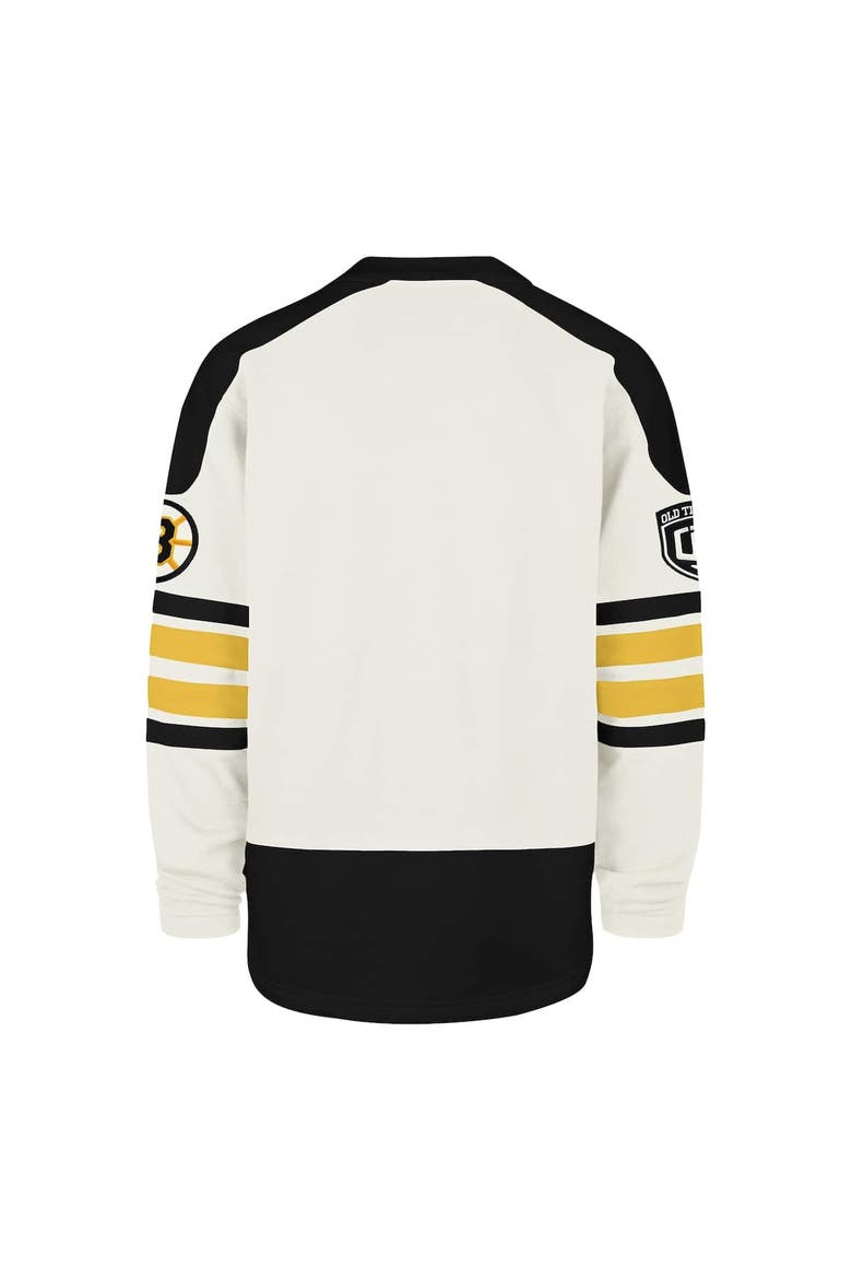 Men's '47 Cream Boston Bruins Pond Hockey Trio Eternal Lacer Sweatshirt, Alternate, color, Cream