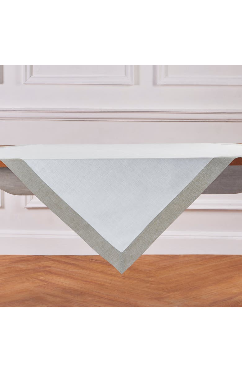 Solino Home Linen Table Throw - Festive Edge, 52" x 52", 52" x 52", Alternate, color, 