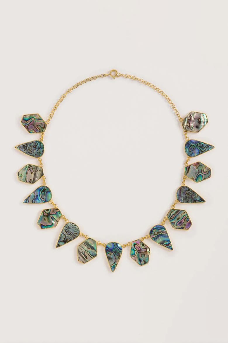Warrioress Paua Necklace, Alternate, color, Green