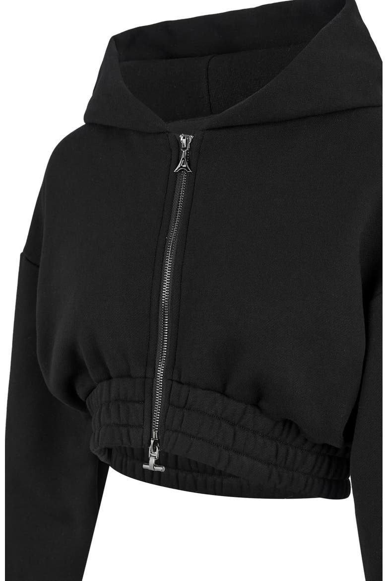 Josiane Relaxed Zip Through Hoodie, Alternate, color, Black