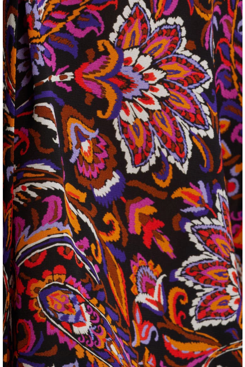 Roxanne Paisley Print Button-Up Top, Alternate, color, BLACK MULTI