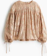 H&M Oversized Jacquard-weave Blouse