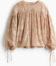H&M Oversized Jacquard-weave Blouse