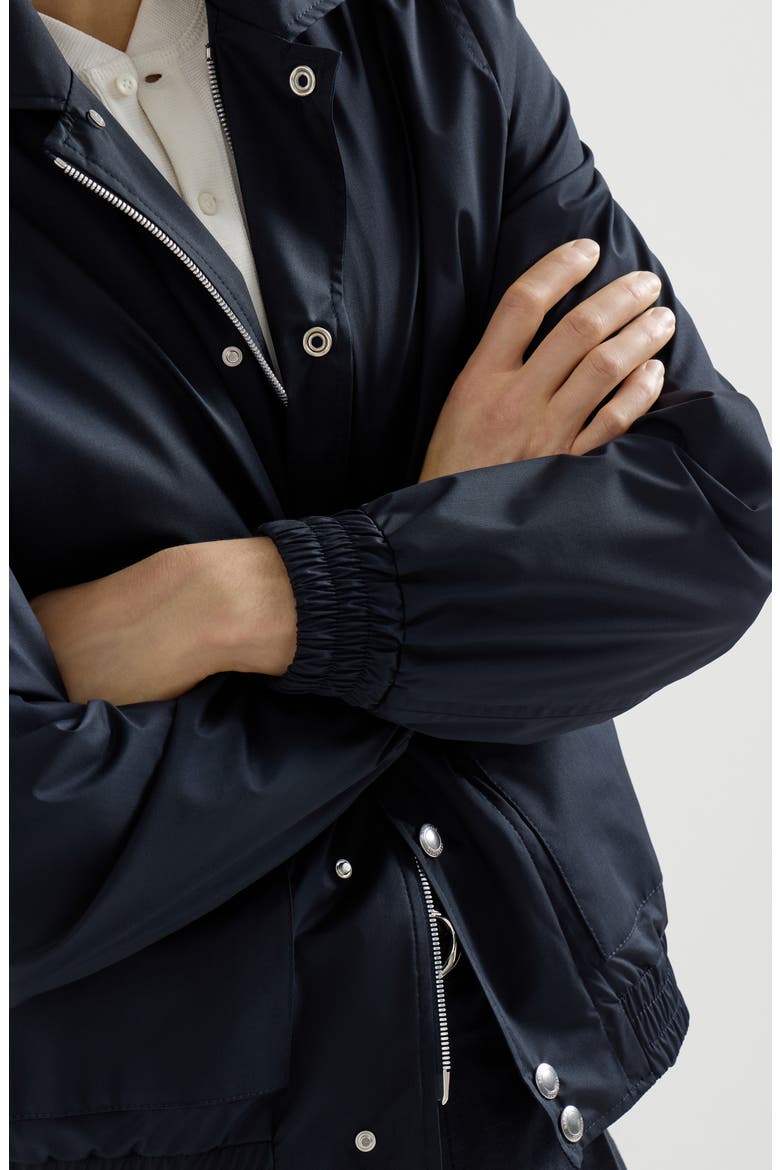 Bonded fabric outerwear jacket, Alternate, color, Navy Blue