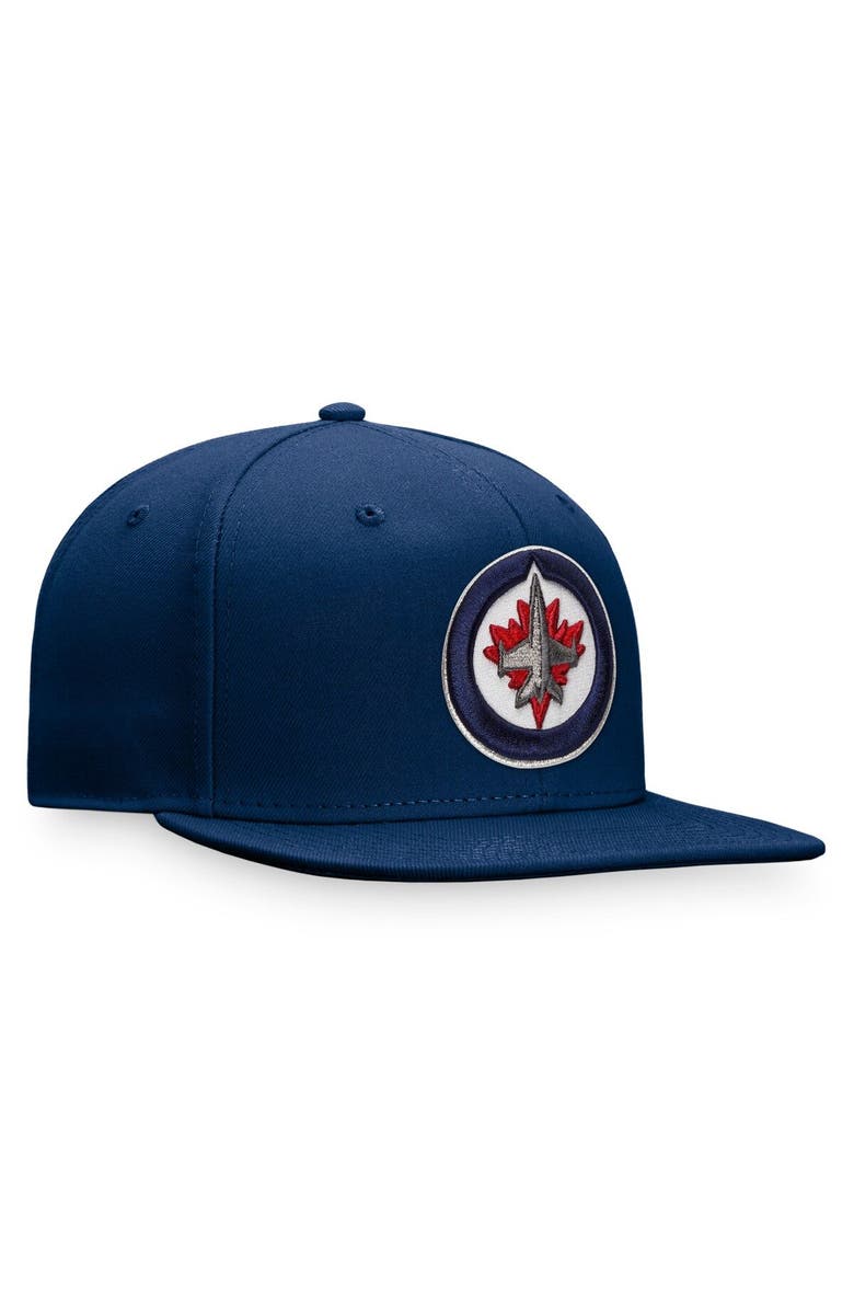 FANATICS Men's Fanatics Branded Navy Winnipeg Jets Core Primary Logo Fitted Hat, Alternate, color, Navy