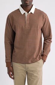 Flint & Tinder by Huckberry Striped Long Sleeve Rugby Shirt