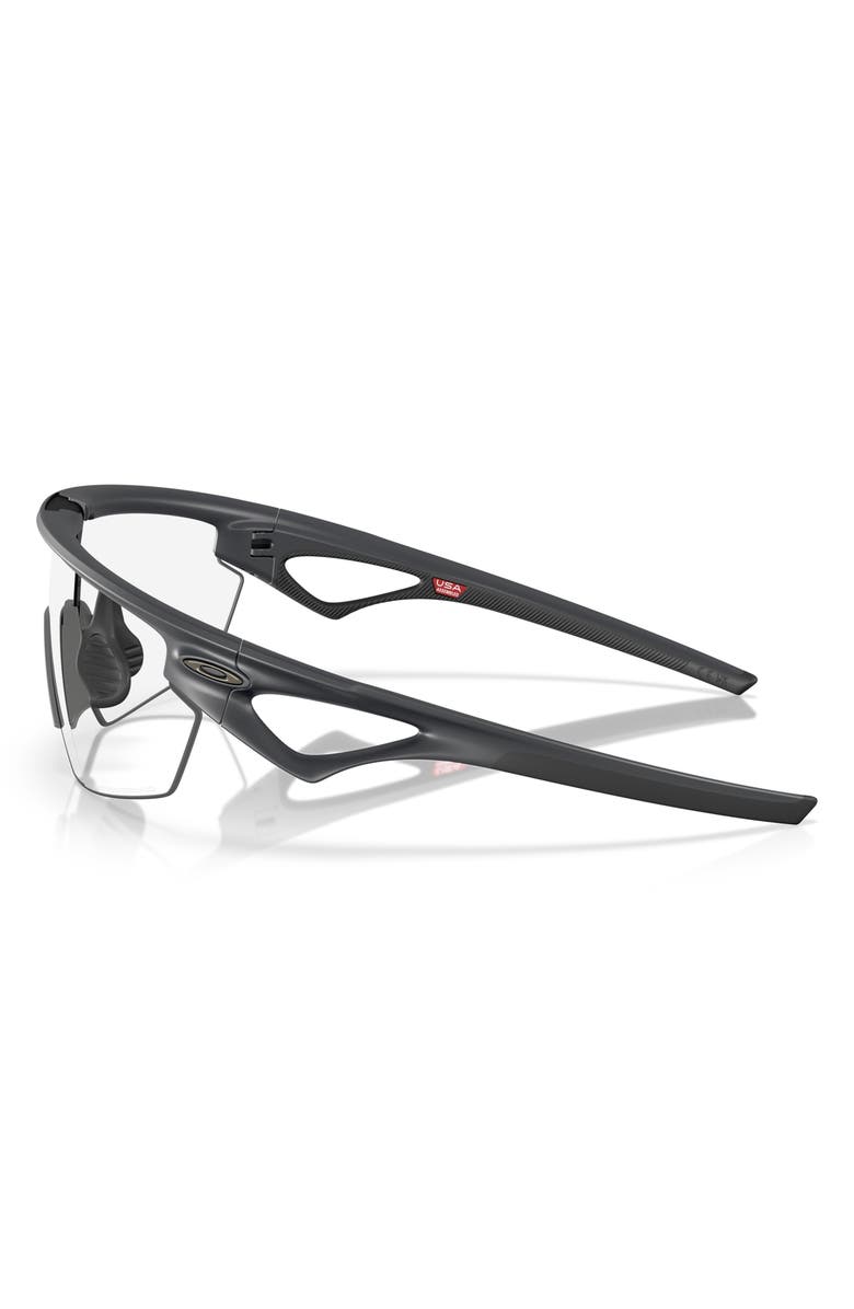 Oakley Sphaera Rectangle Sunglasses, Alternate, color, Carbon / Photochromic