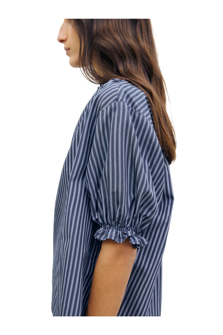 Louann Short Tie Sleeve Blouse, Alternate, color, Ink