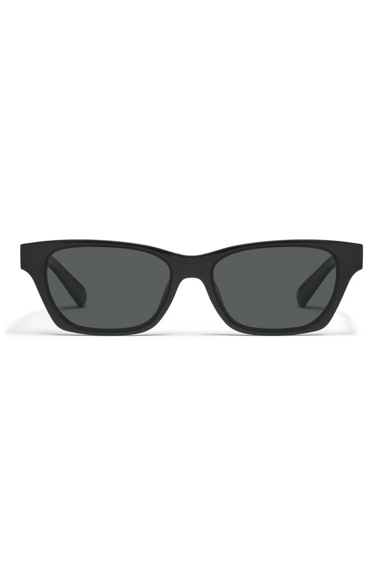 In the City 55mm Polarized Square Sunglasses, Main, color, BLACK/ SMOKE POLARIZED