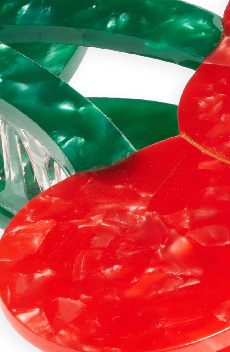 Solar Eclipse Cherry Claw Hair Clip, Alternate, color, Red