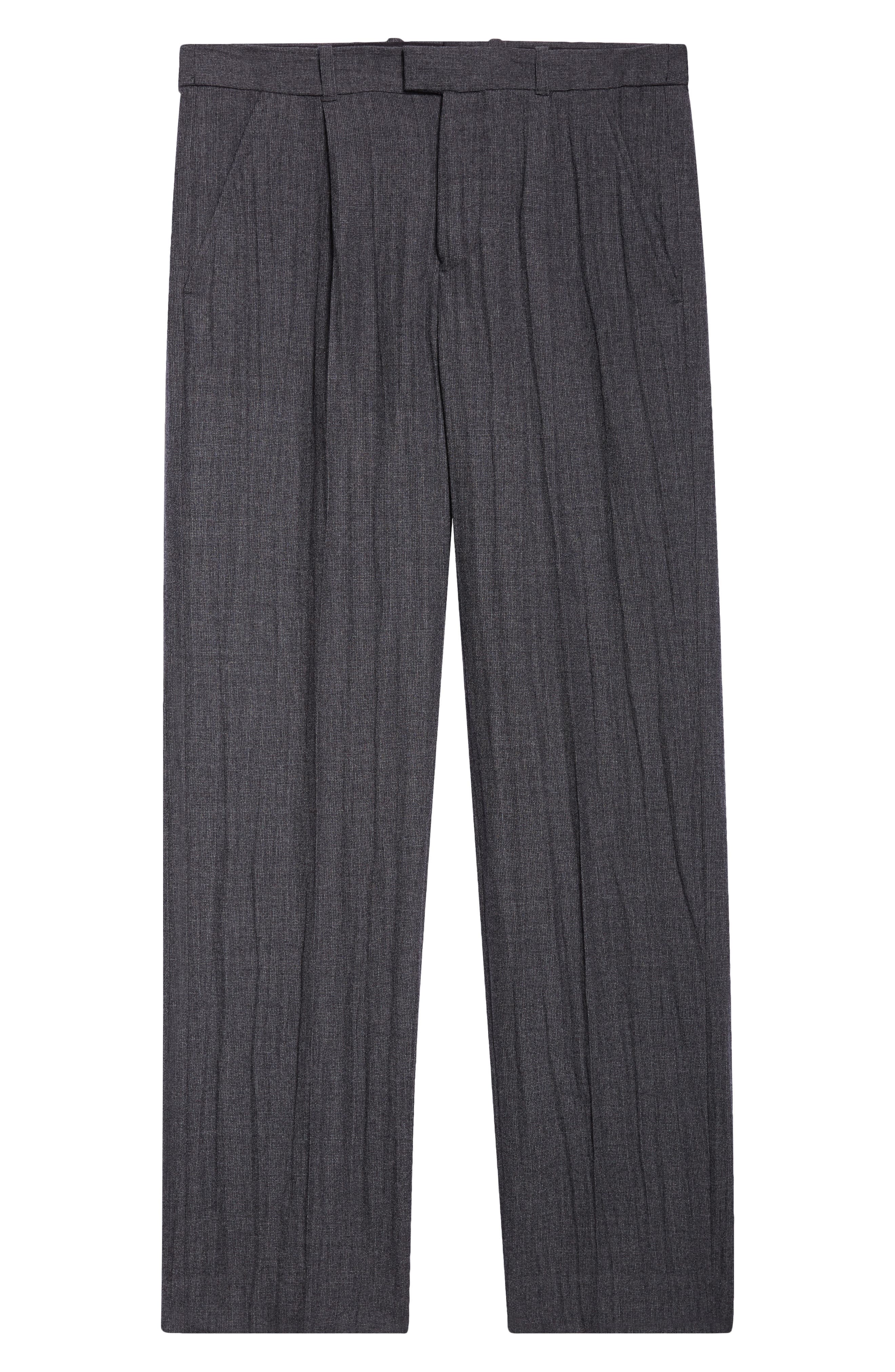 OUR LEGACY Slack Plissé Virgin Wool Blend Bootcut Trousers (Men