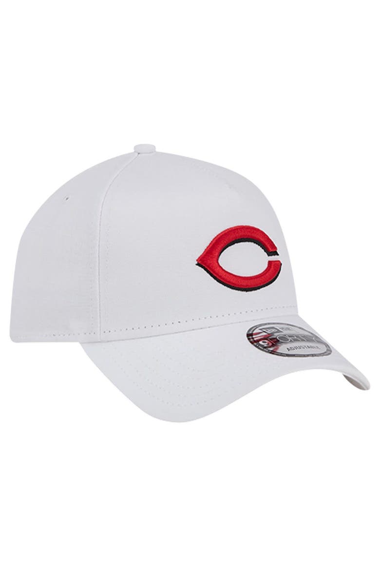 Men's New Era White Cincinnati Reds TC A-Frame 9FORTY Adjustable Hat, Alternate, color, White