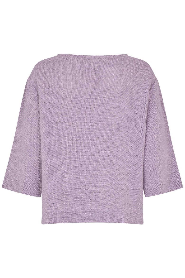 MaDarmi 3/4 Sleeve Round Neck Top, Alternate, color, WISTERIA