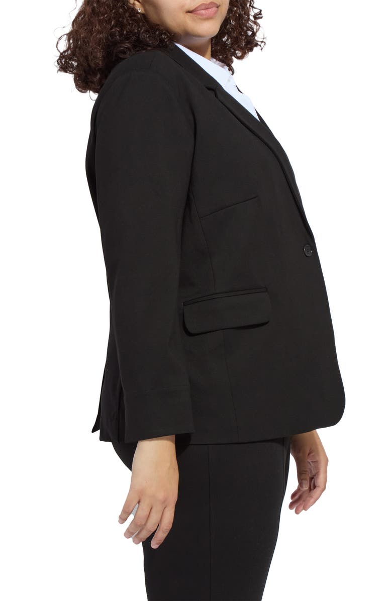 Lysse 'Lyssentials One-Button Ponte Blazer, Alternate, color, Black