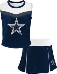 Outerstuff Girls Youth Navy Dallas Cowboys Spirit Two-Piece Cheerleader Set