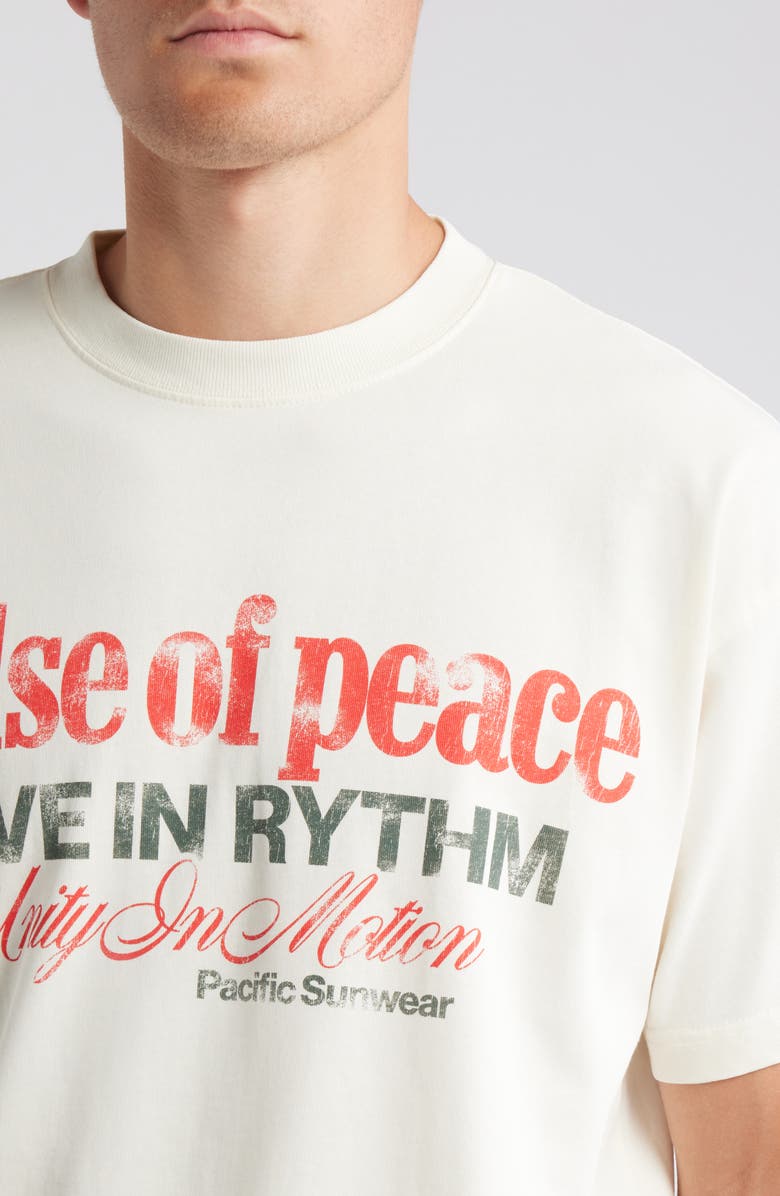 PacSun Pulse of Peace Graphic T-Shirt, Alternate, color, Cream