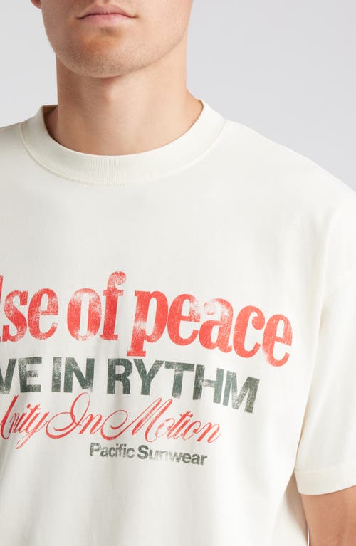 Pacsun Pulse Of Peace Graphic T-shirt In White