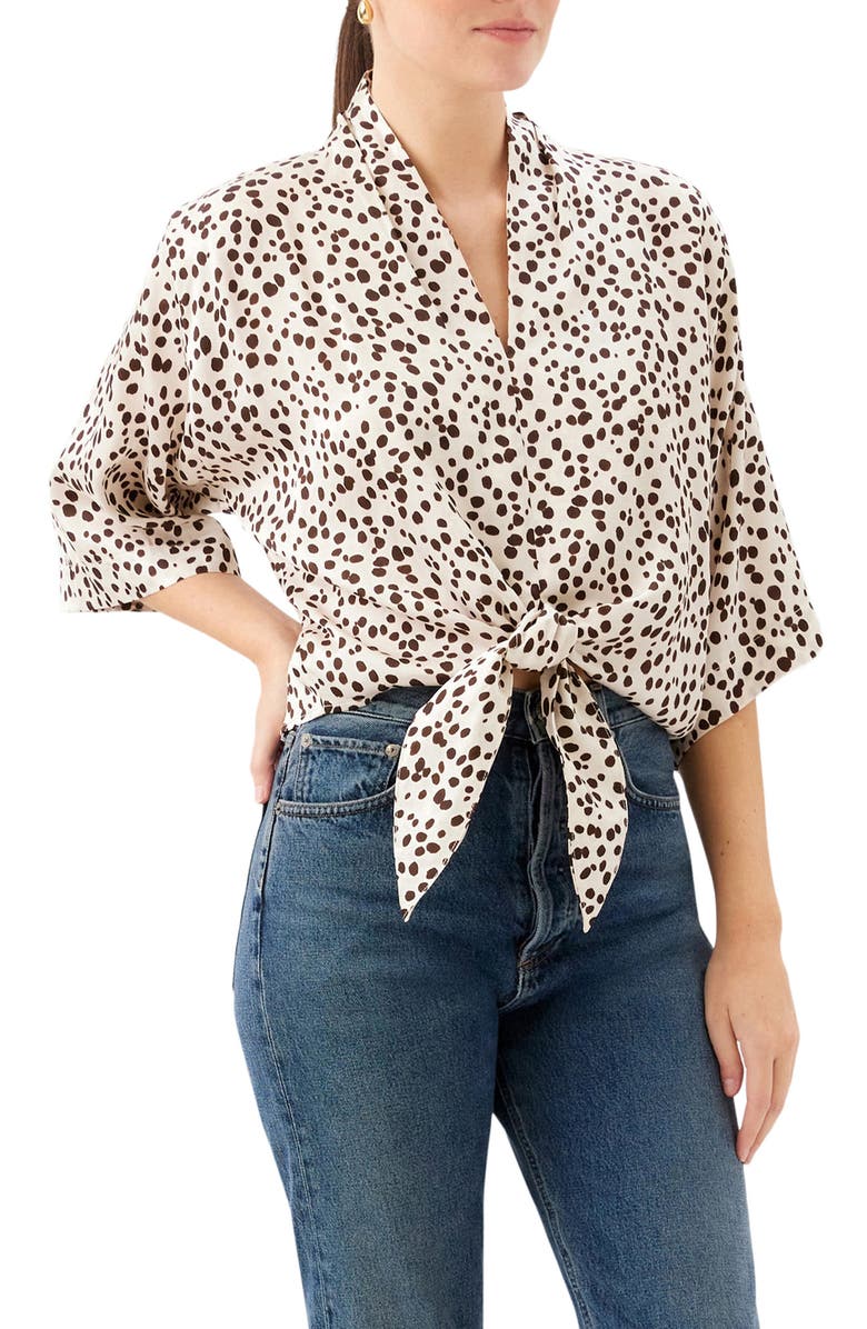 FIFTEEN TWENTY Bernice Tie Front Shirt, Alternate, color,
