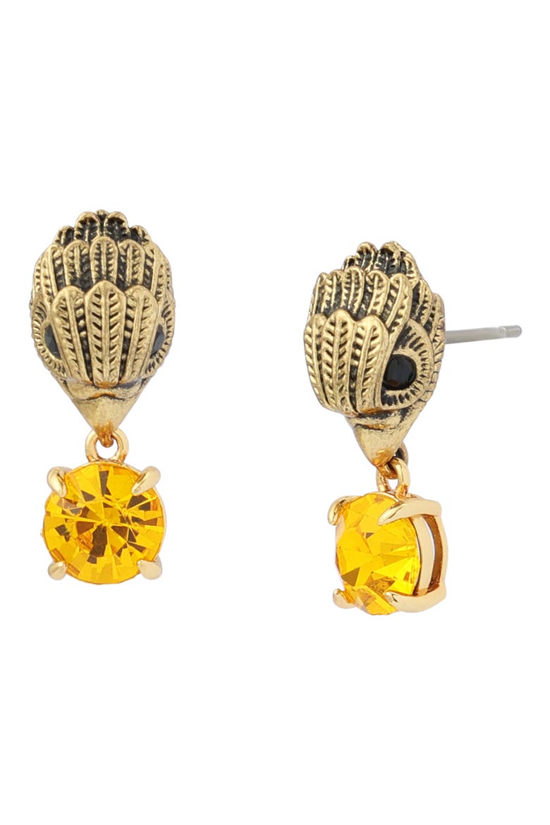 Small Eagle Stone Drop Earrings, Main, color, TOPAZ