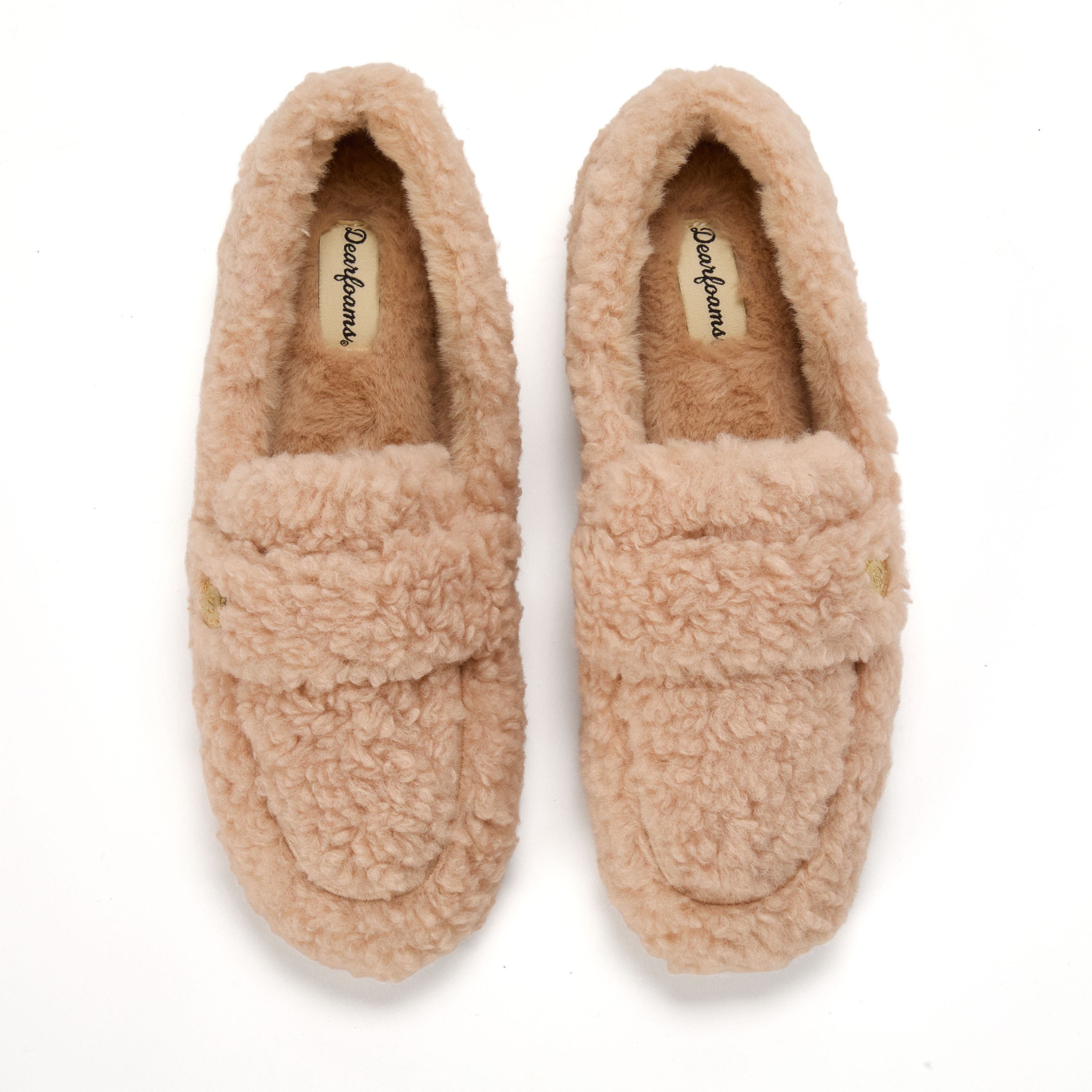 DEARFOAMS Madeline Luxe Teddy Loafer, Alternate, color, Latte