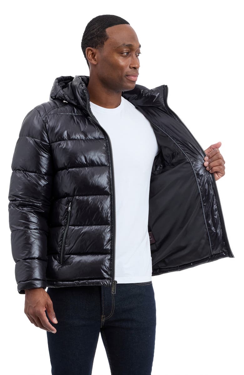 Michael Kors Balloch Water Resistant Hooded Puffer Jacket, Alternate, color, Black