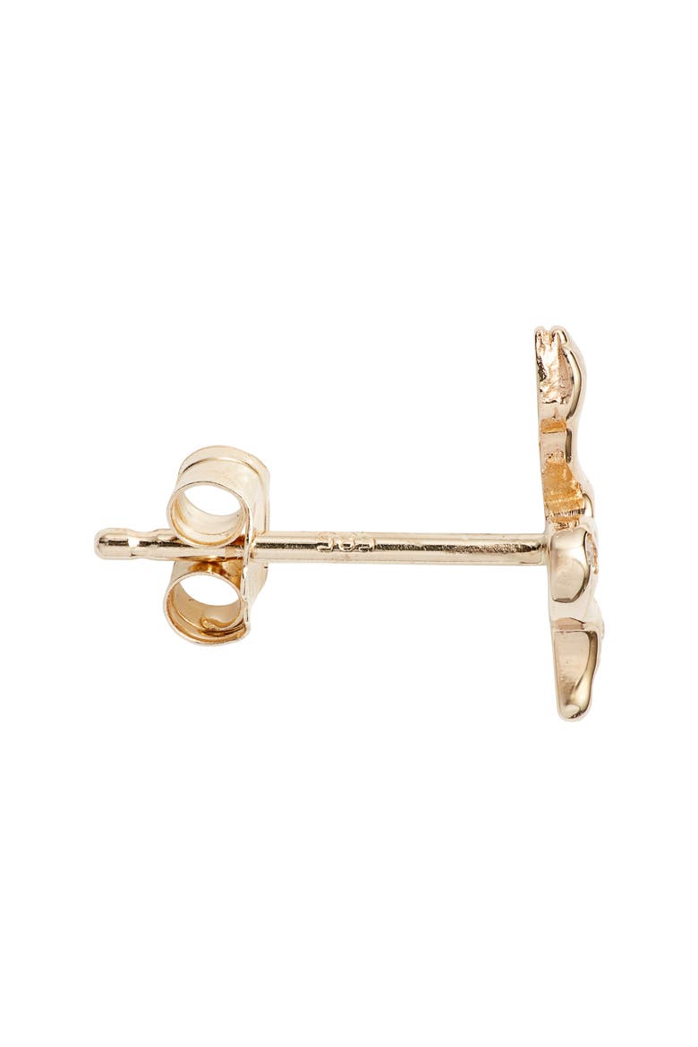 Cléo Snake Stud Earring, Alternate, color, YELLOW GOLD/ DIAMOND