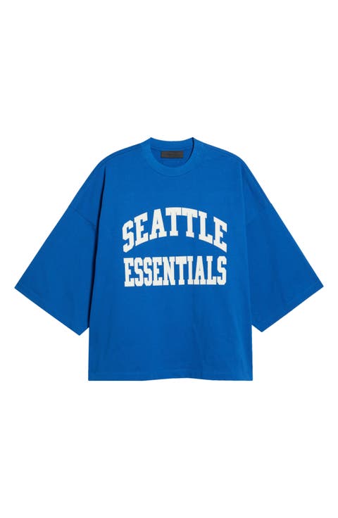 Seattle Seahawks Merch Oversize Cotton Graphic T-Shirt