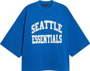 Fear of God Essentials Seattle Seahawks Merch Oversize Cotton Graphic T-Shirt