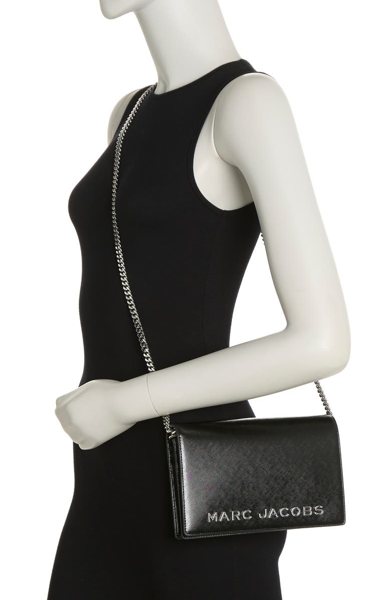 Marc Jacobs Trademarc Party on a Chain Wallet, Alternate, color, Black