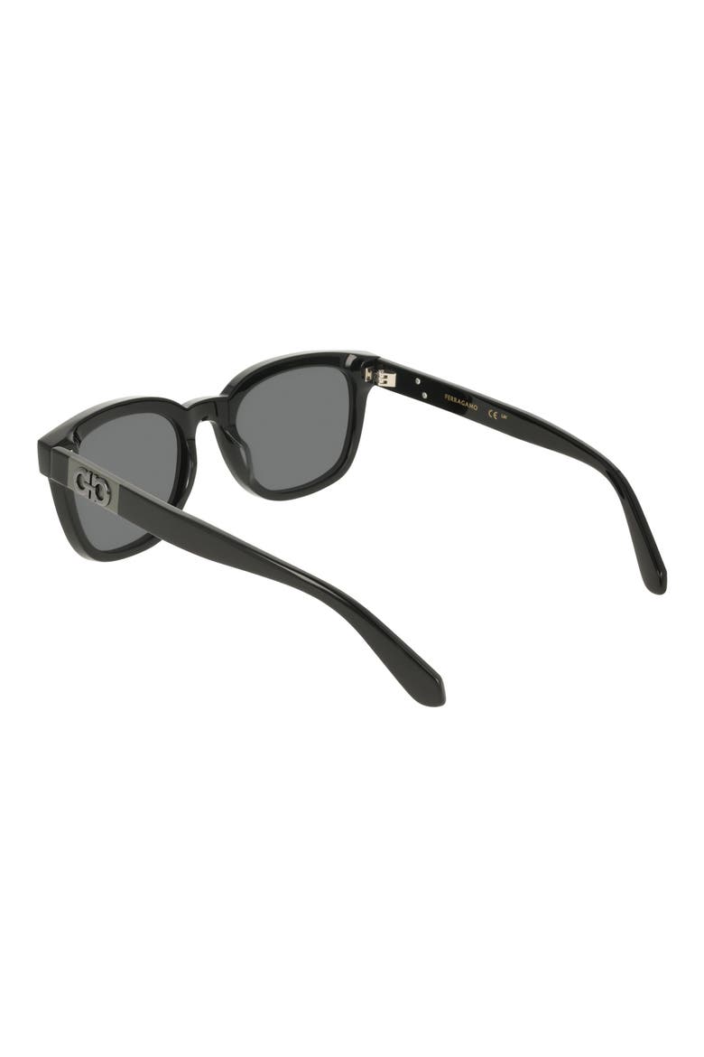 54mm Rectangle Sunglasses, Alternate, color, BLACK