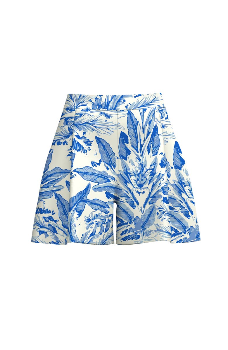 DIARRABLU Printed Cotton Poplin Adi Shorts Toile Blu, Alternate, color, Toile Blu