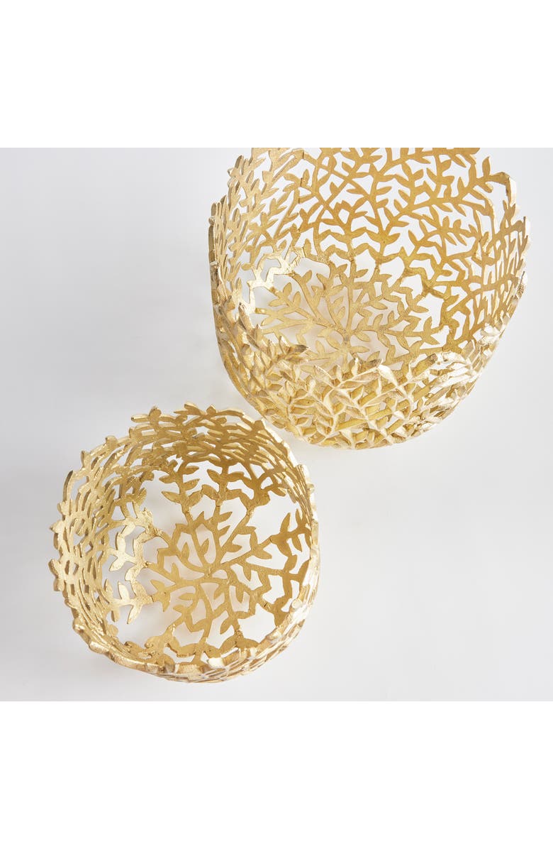 Napa Home & Garden Celine Cachepots Planters, Set of 2, Alternate, color, Gold