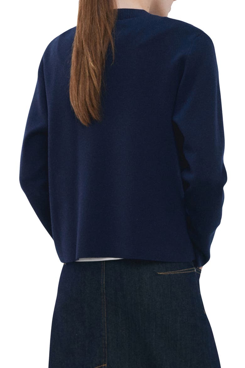 Fine Knit Crewneck Sweater, Alternate, color, DARK NAVY