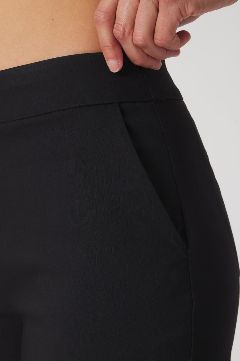 Catalina Stretch Cropped Wide-Leg Pant, Alternate, color, Black