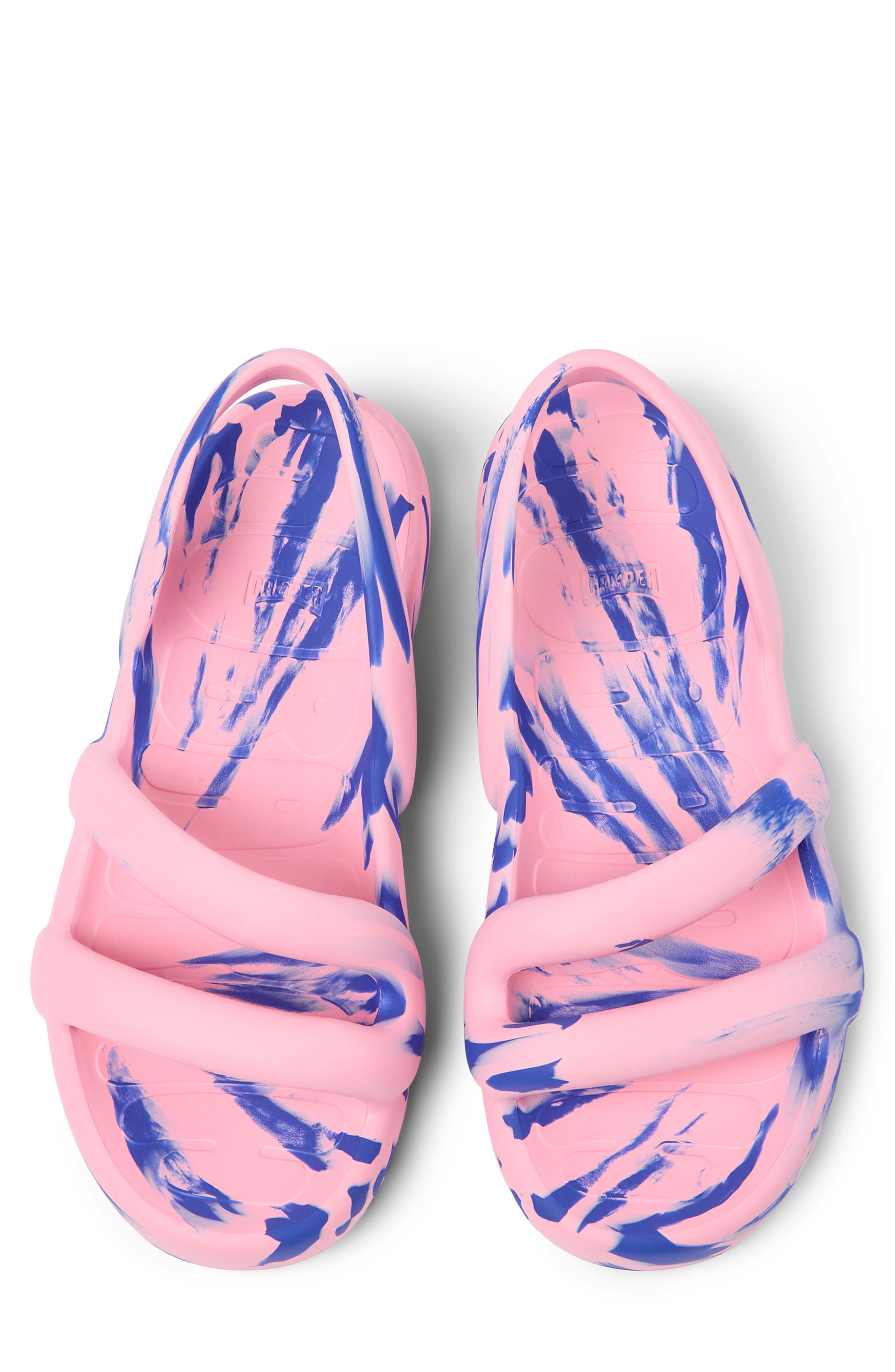 Kobarah Flat Slingback Sandal, Alternate, color, MULTI - PINK