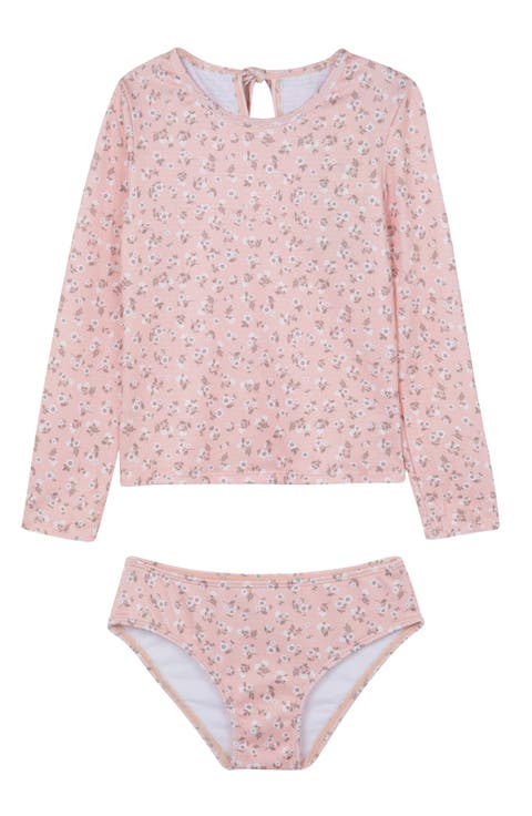 Ditsy Dream Textured Long Sleeve Rash Guard Set