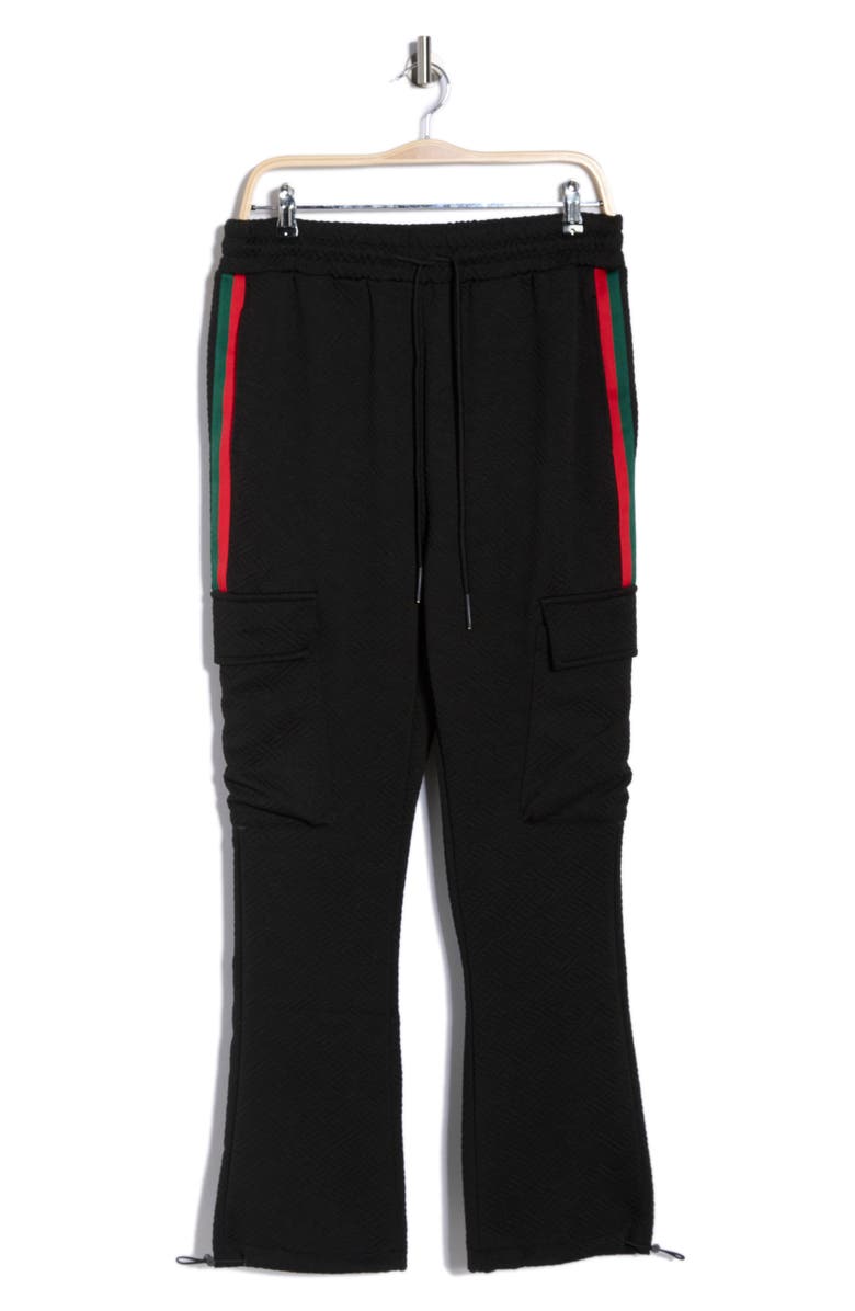 AMERICAN STITCH Stripe Textured Track Pants, Main, color, Black