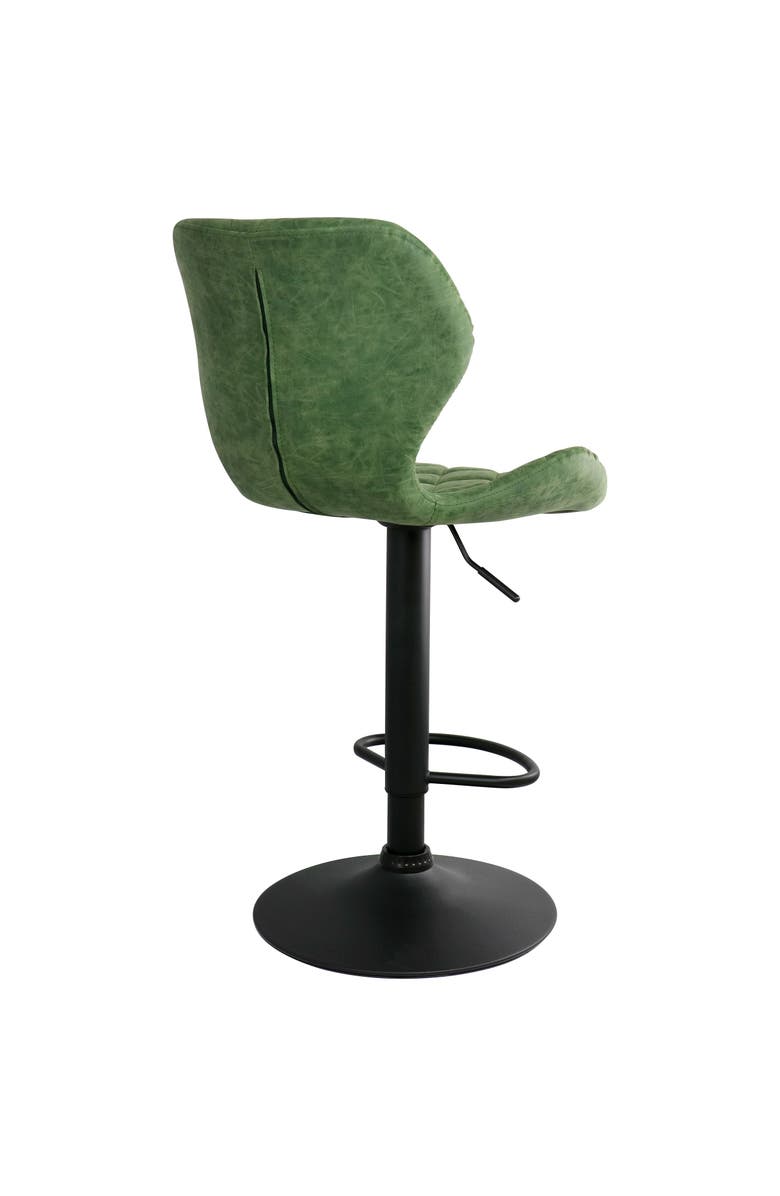 Elama Vintage Faux Leather Adjustable Bar Stool, Alternate, color, Green