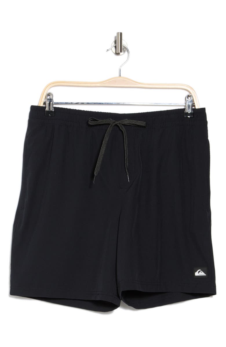 Quiksilver Banner Ripstop Volley Swim Trunks, Alternate, color, Black