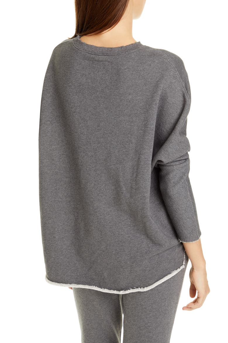 Anna Long Sleeve Capelet Sweatshirt, Alternate, color, DARK GREY MELANGE