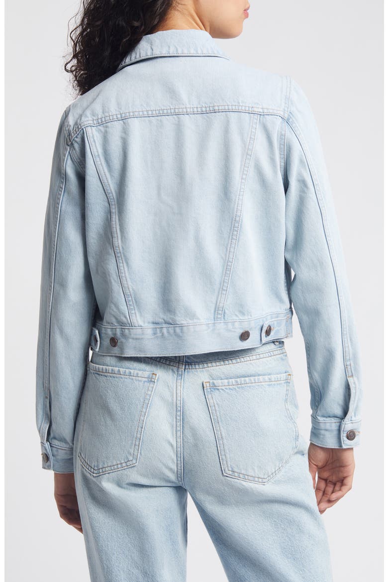 Tilda Crop Denim Jacket, Alternate, color, LIGHT BLUE