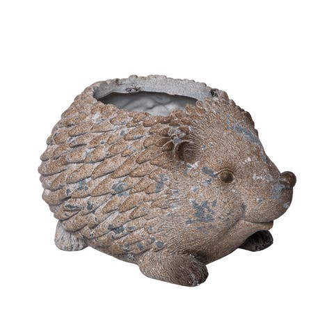 Resin Hedgehog Planter Multicolored for Spring Garden Decor