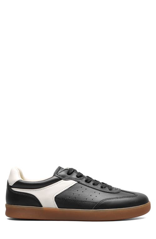 Florsheim Pace T-toe Low Top Leather Sneaker In Black