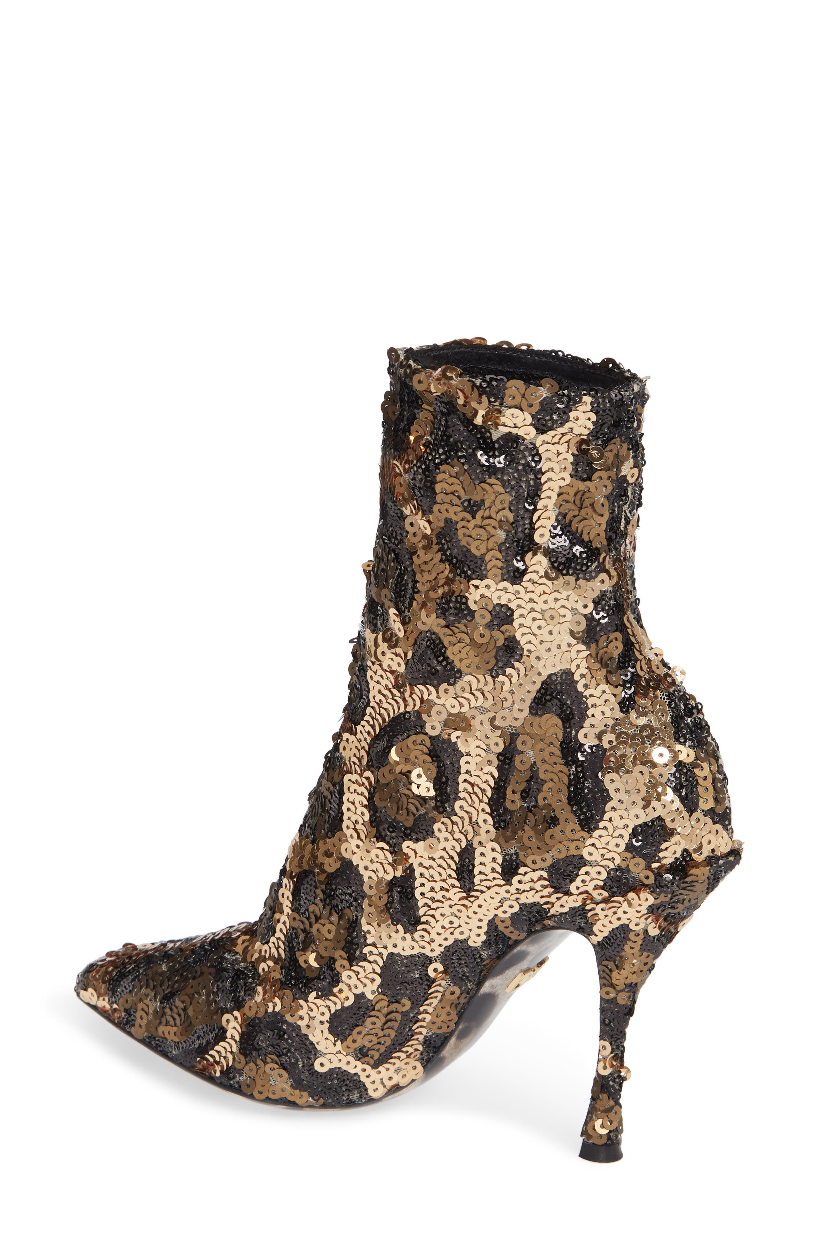 Leopard Sequin Bootie, Alternate, color, LEOPARD